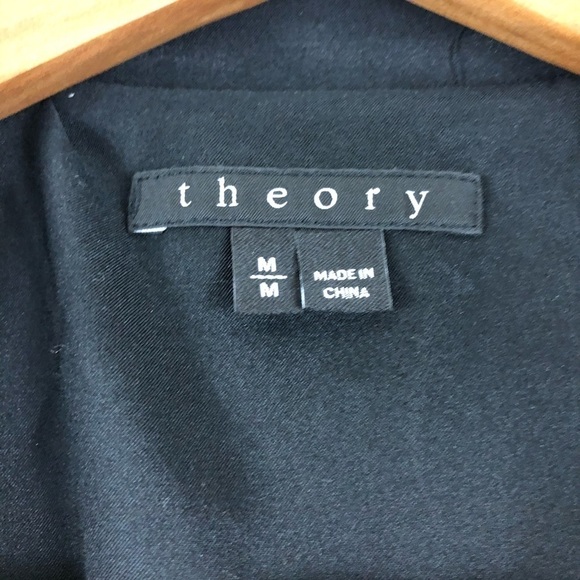 THEORY Marimba Wool Lamb Leather Coat M - Picture 6 of 8